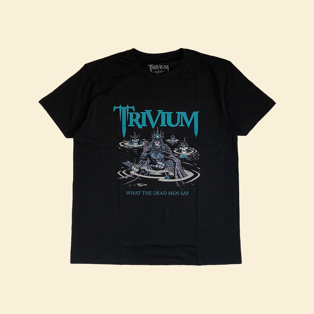 【COD】100% katun Kaos Band TRIVIUM - DEAD MEN SAY Official/Original T-ShirtMenyerap Keringat kaos vin