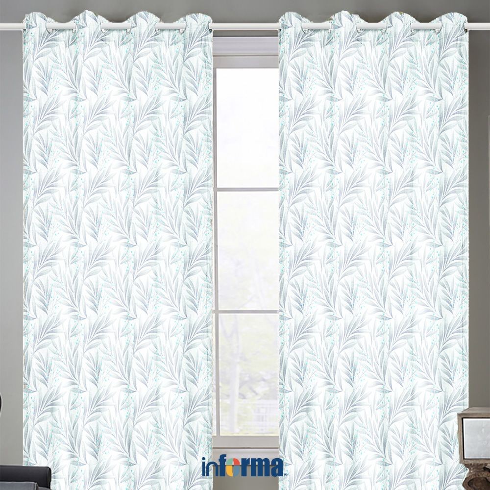 Informa 140x250 cm Set 2 pcs Mervin Gorden Microfiber - Hijau Kerai Hordeng Kain Penghalang Cahaya J