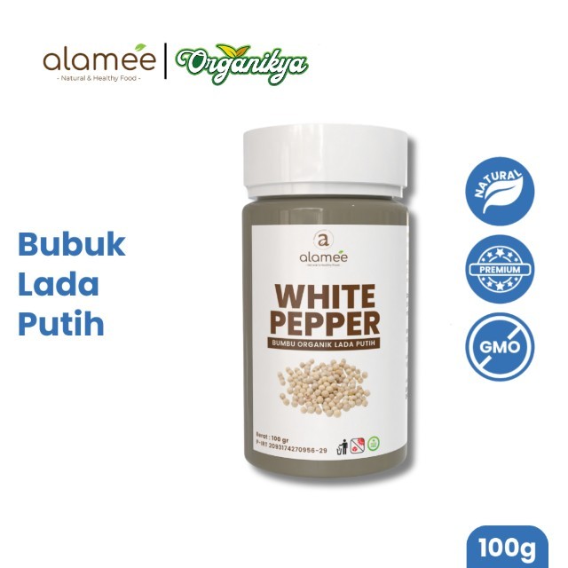 

ALAMEE Lada Putih Bubuk White Pepper Powder Merica Whitepepper Bumbu Dapur Instan Tanpa Campuran organikya