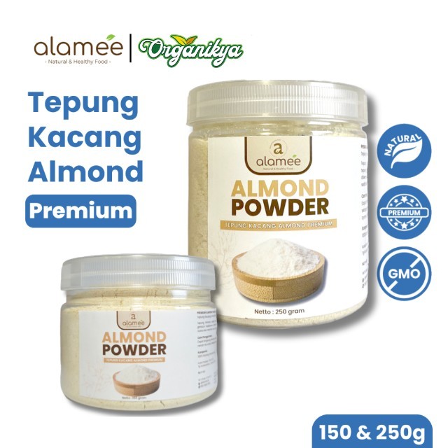 

ALAMEE Tepung Almond PREMIUM Bubuk Almond Powder Almond Flour Tanpa Campuran Gluten FREE 250gr organikya
