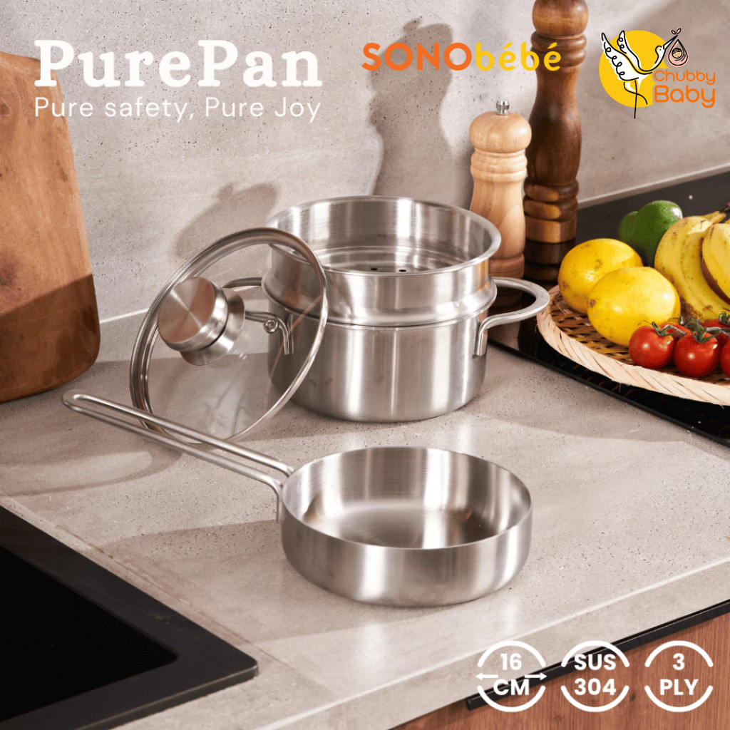 Little Dimple Pure Pan - Panci Stainless Steel Premium Set