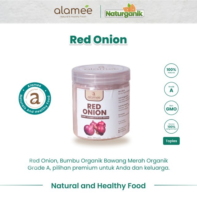 

ALAMEE Bawang Merah Bubuk Murni Red Onion Powder Bumbu Dapur Organik Masak Seasoning Naturganik