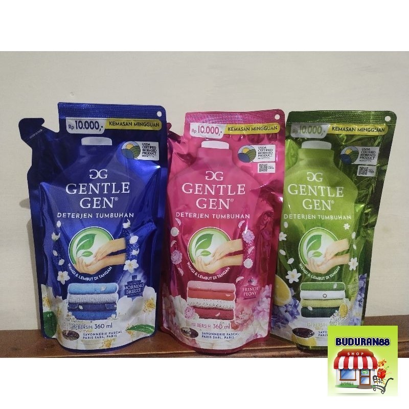 Gentle Gent Kemasan pouch 360ml, Deterjen cair 360ml