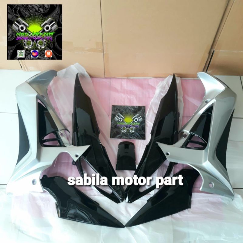 full set cover body sayap depan honda supra x 125 r batman warna hitam glossy marun glossy hitam glo