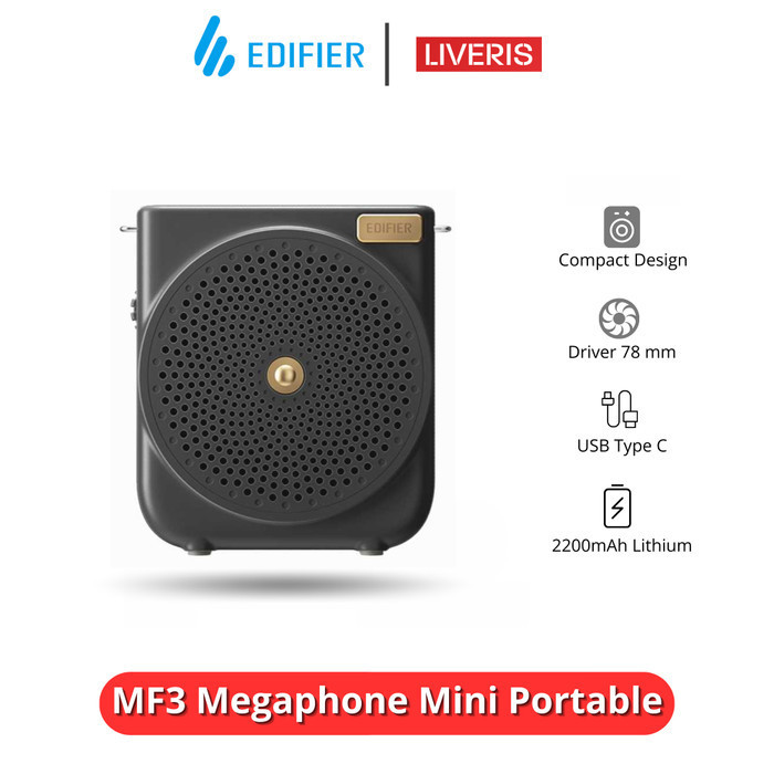 Edifier MF3 Megaphone Mini Portable Speaker Voice Amplifier with Mic