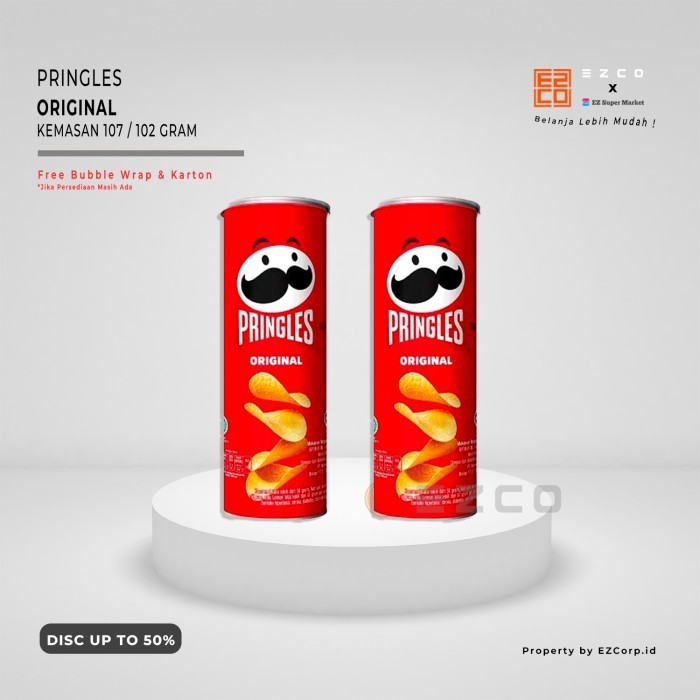 

PRINGLES ORIGINAL KEMASAN 107 / 102 GRAM