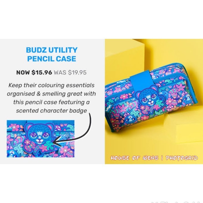 

SMIGGLE BUDZ UTILITY PENCIL CASE ORIGINAL - TEMPAT PENSIL SMIGGLE