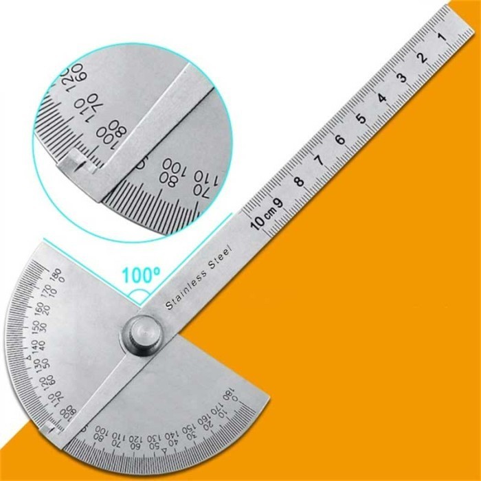 

Busur Derajat / Stainless Degree Protractor / Pengukur Sudut - 10cm