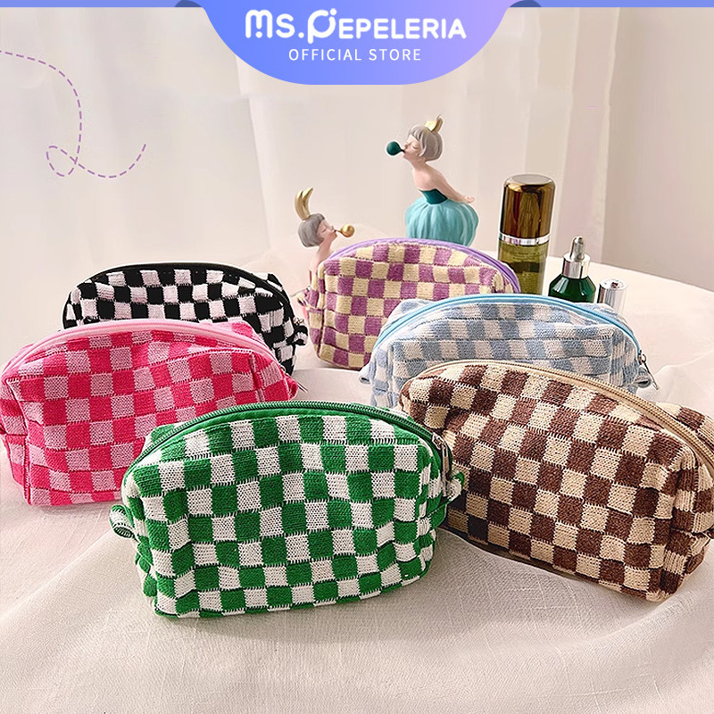 

tas kosmetik/Tas Pensil Rajutan Mesh INS Kotak Pensil Tas Pensil Korea Kapasitas Besar Tas Kosmetik Perjalanan-Ms.Pepeleria