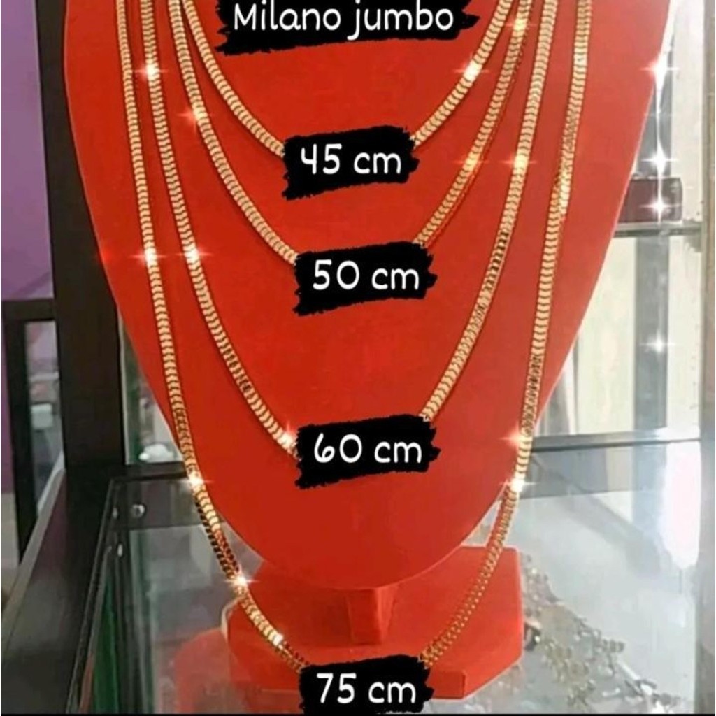 KALUNG MILANO JUMBO KAIT S MIRIP EMAS ASLI Gold