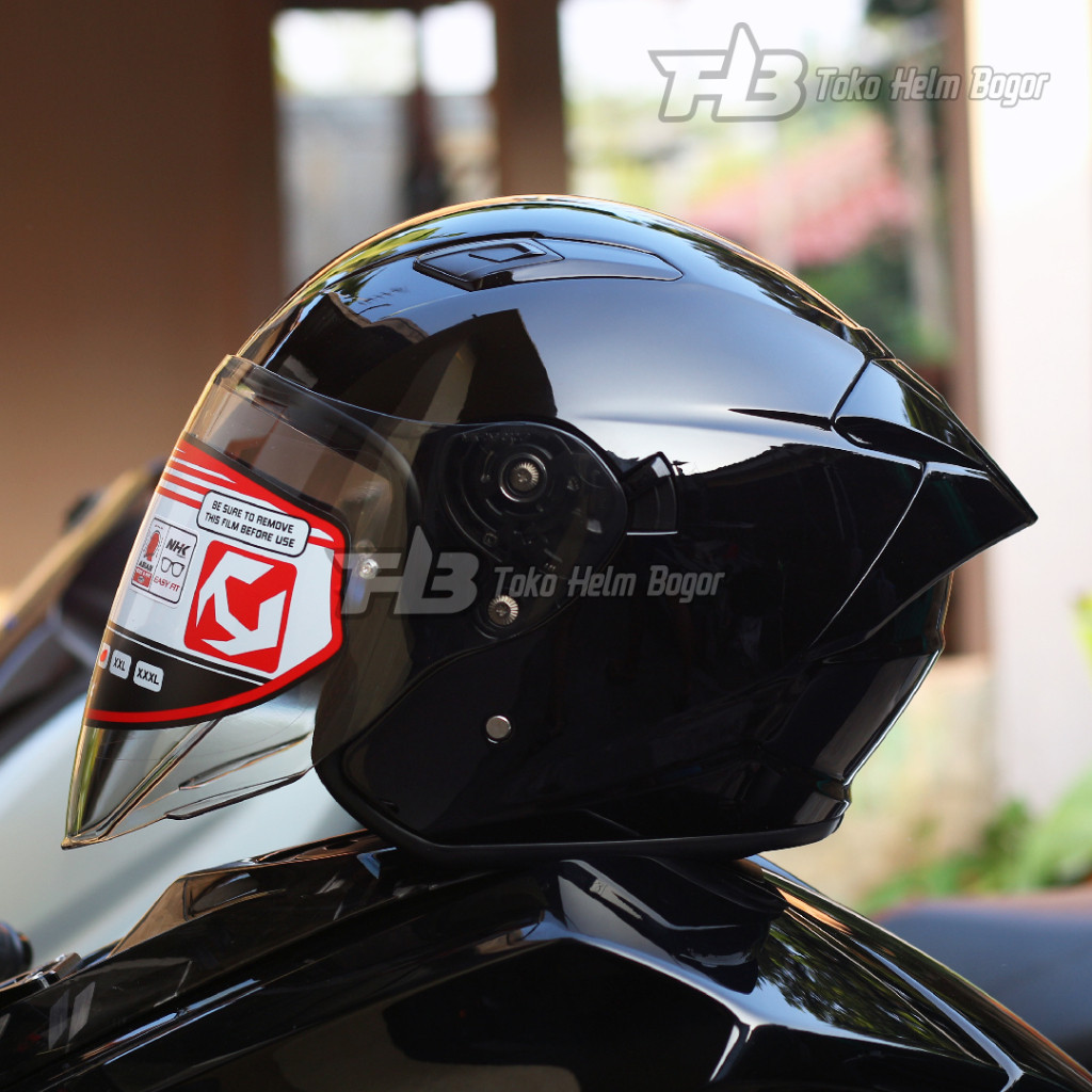 NHK S1 GP Pro Plus BLACK glossy Ekstra visor Irridium