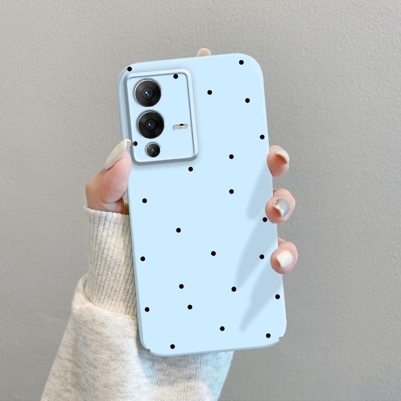 Case For VIVO S12 VIVO 5G Casing HP Hard Kesing Cassing Phone Cesing Hardcase Simple Yellow Spots Bl
