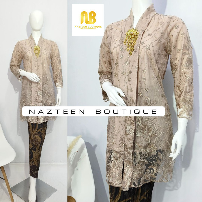 wnur3383_store~Bongkar Gudang Setelan Rok Kebaya Wanita Modern Tunik Brokat Tile Model Kartini Vol.2