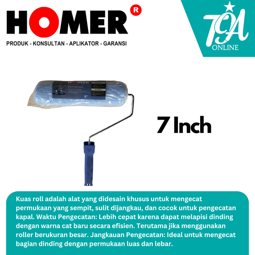Kuas Roller Cat Tembok Homer Paint 7 Inch