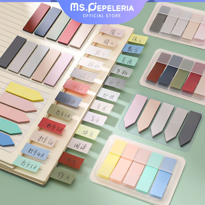 

Morandi Translucent Index Sticker/Memo/Memo Pembatas/Sticky Notes/PET Arrow Indikator Label Stiker Indeks -Ms.Pepeleria