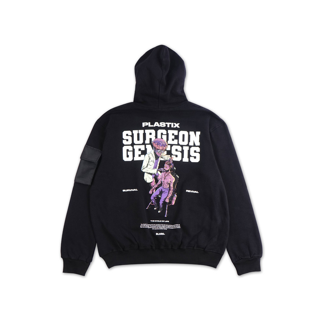 Billionaires Project Outerwear - Hoodie Oversize Plastix Surgeon Black
