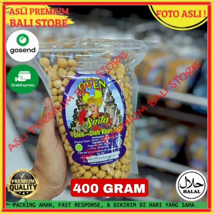 

OLEH OLEH MAKANAN CEMILAN CAMILAN SNACK KULINER KHAS ASLI ORI ORIGINAL BALI KACANG OVEN 400 GRAM GR