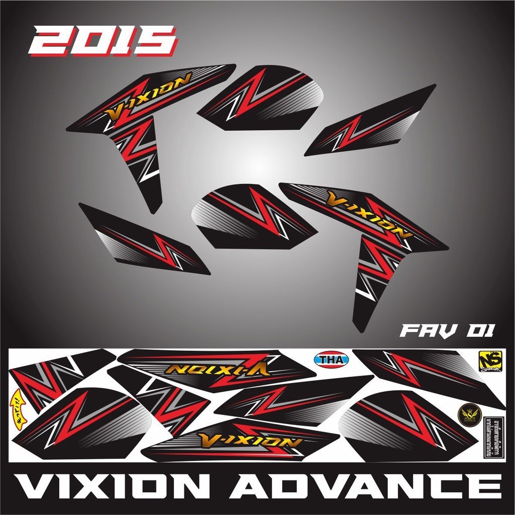 STRIPING MOTOR VIXION ADVANCE 2015 / VARIASI STICKER MOTOR YAMAHA VIXION / LIS BODY VIXION ADV 2015 