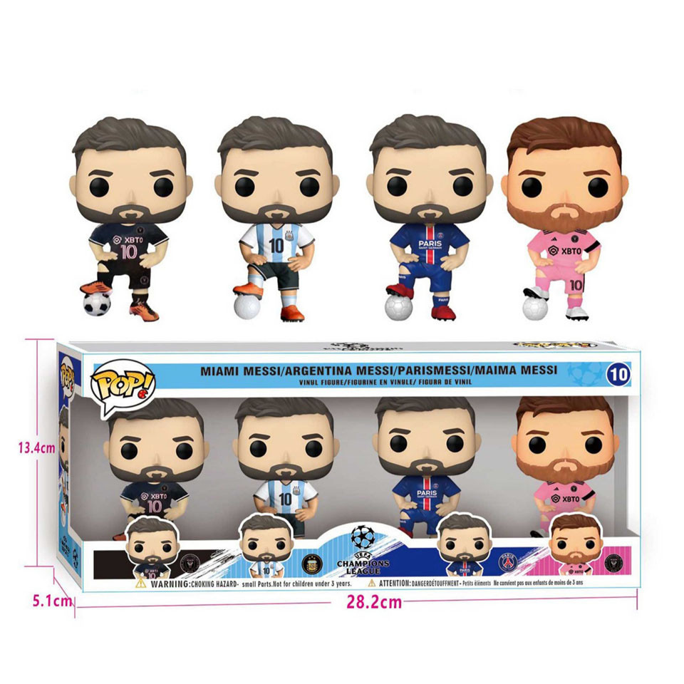 FUNKO lionel Messi football Star Q-version Decoration 4 rnaments Action figure Collection Model Toy 