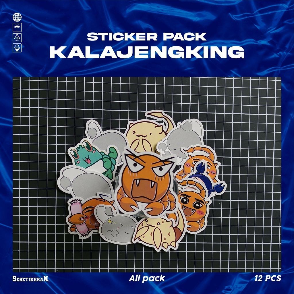 

COD✨ Sesetikeran Stiker Pack Kalajengking Lucu Untuk Koper Laptop Skateboard