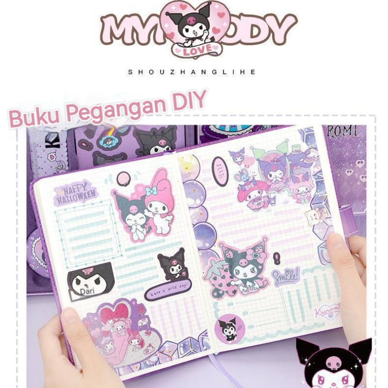 

Promo COD9 in 1 Paket Jurnal Set Cute Girl Sanrio Melody Kuromi Stiker Alat Buku Tulis Lengkap