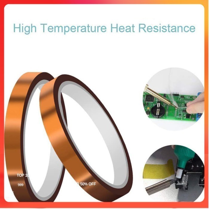 

Tape Lakban Heat Resistant High Temperature Adhesive 33m x 5mm