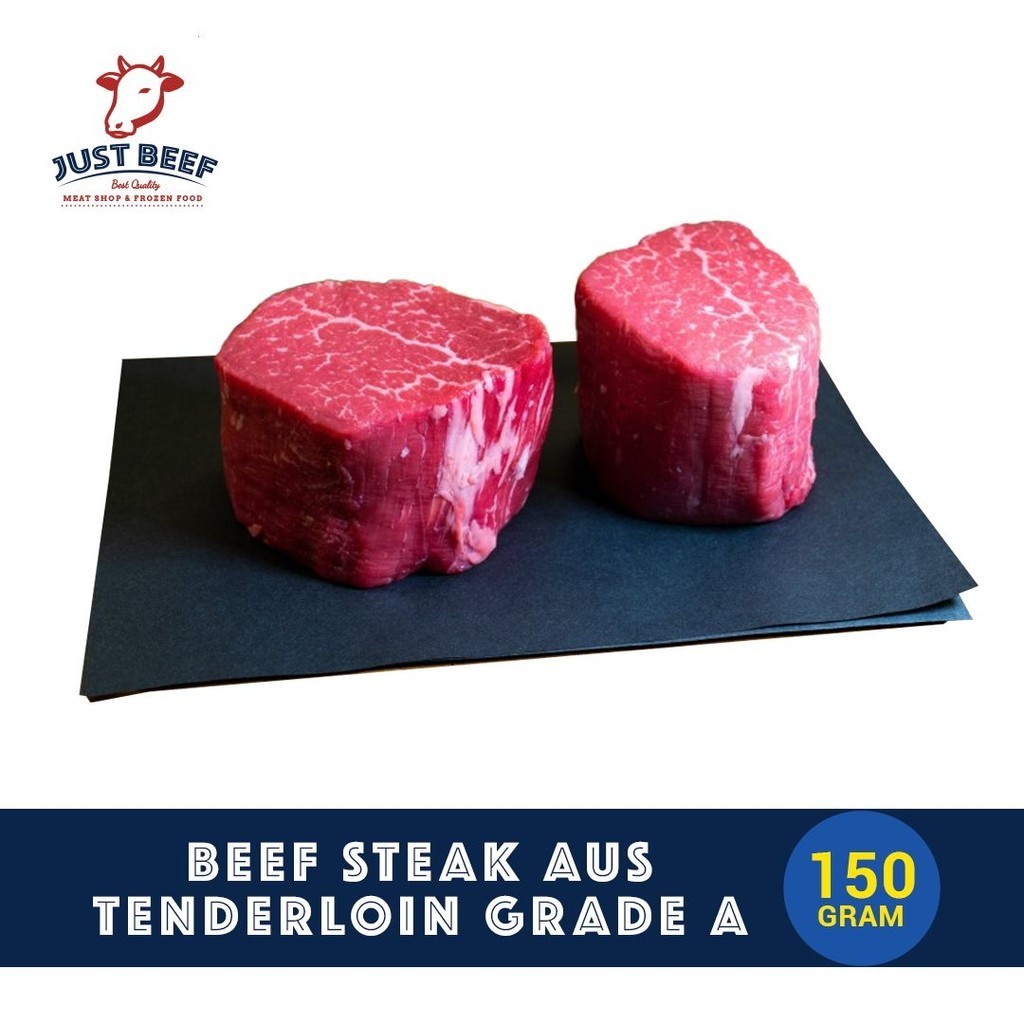 

Beef Steak AUS Tenderloin Grade A / Daging Sapi Steak Has Dalam Tenderloin 150gr