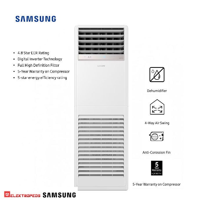 AC SAMSUNG FLOOR STANDING 5PK 3Phase INVERTER - AC Samsung 5 PK Floor