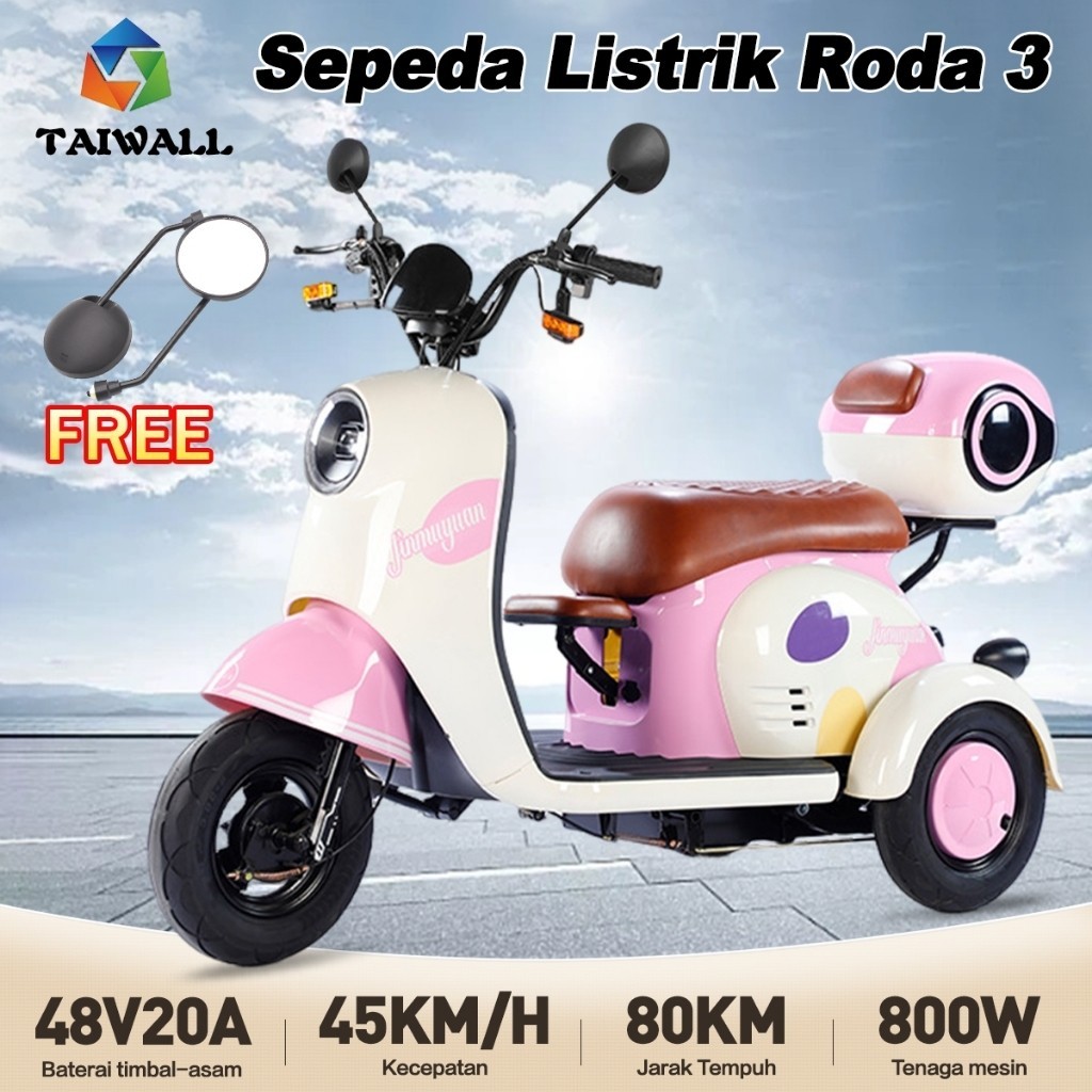 Sepeda Motor Listrik Roda 3/Sepeda Roda Tiga Listrik /  Sepeda Motor Roda 3/Sepeda Listrik