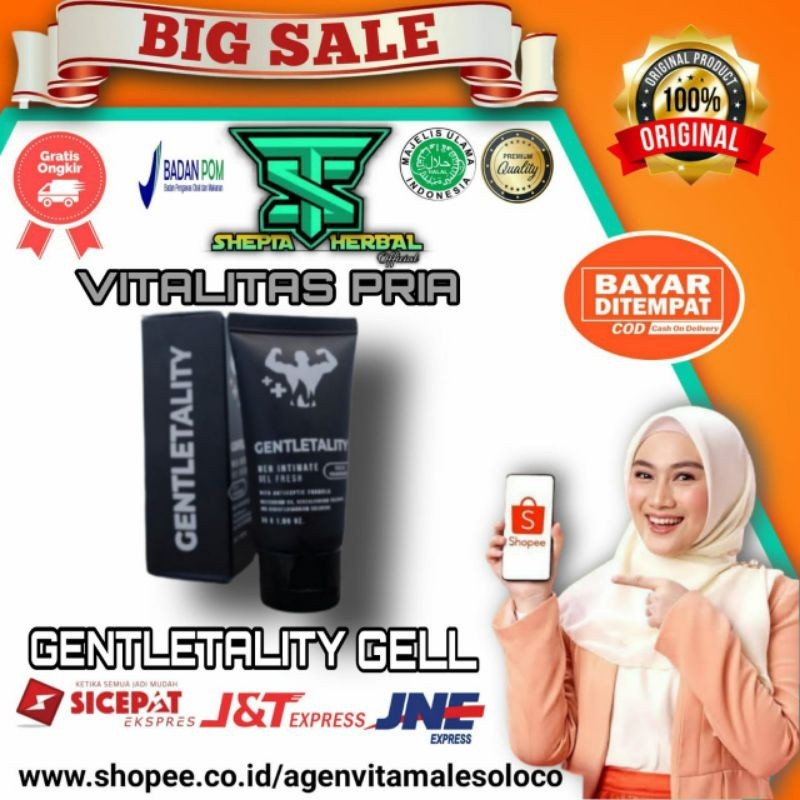 GENTLETALITY GEL - ASLI ORIGINAL GEL PEMBESAR PENGUAT PENIS TERBAIK & PERMANEN( Gratis Ongkir & COD 
