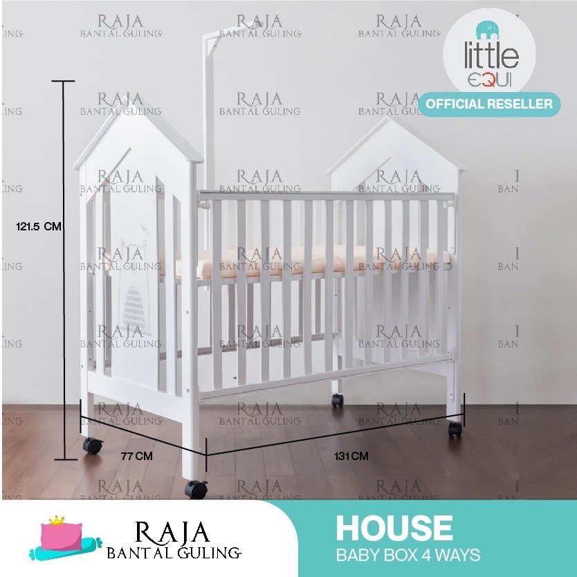 PROMO BESAR BESARAN BABY BOX  LITTLE EQUI - HOUSE - 4 WAYS -(Tempat Tidur Bayi / Matras Bayi) - Baby
