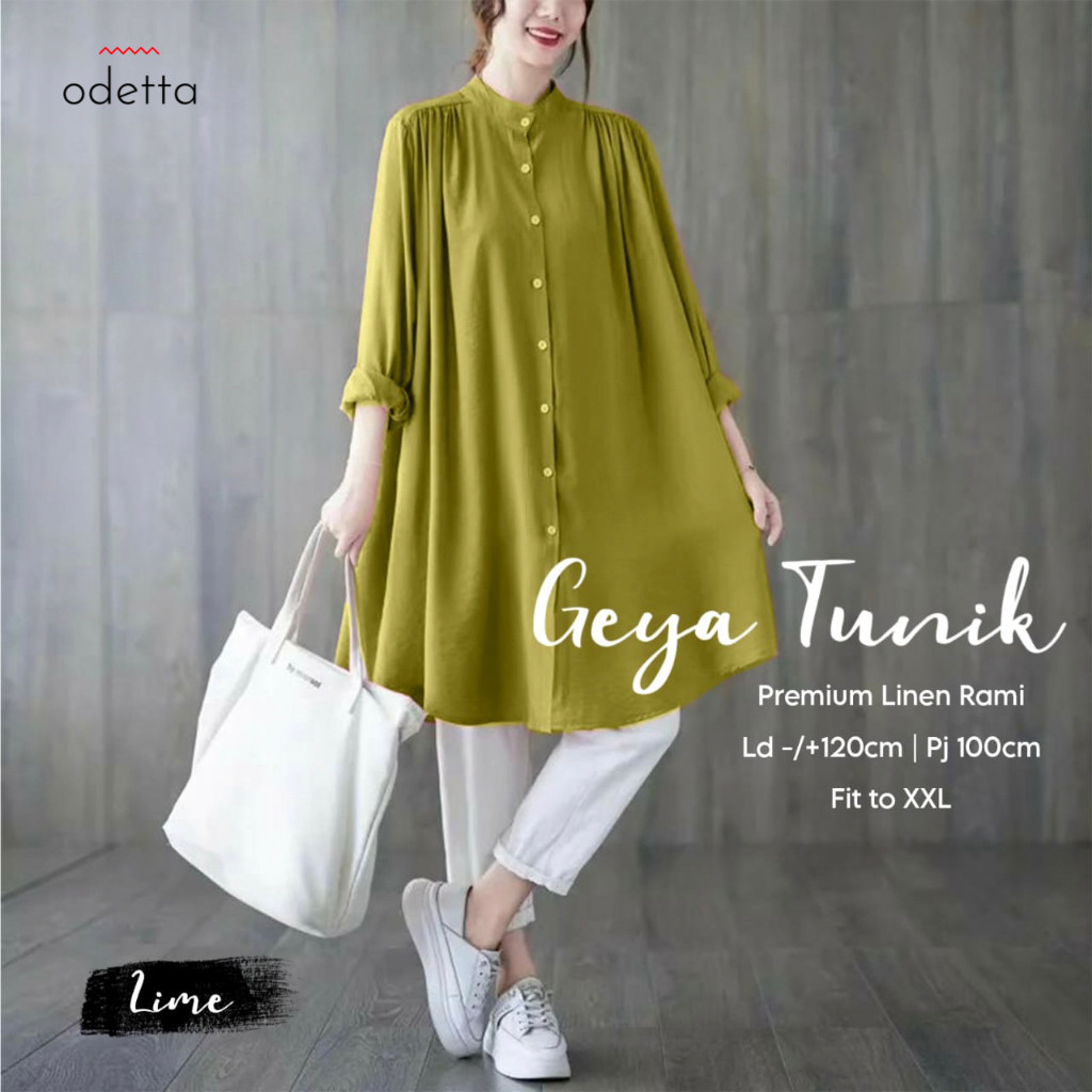 Baju Tunik Wanita Korea LD 120 Jumbo Model Terbaru Kekinian GEYA/ GAMIS MODEL BARU MURAH