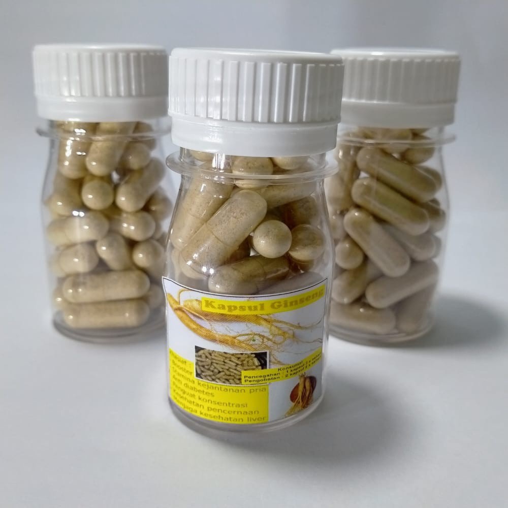 30 Kapsul Ginseng Panax Radix Obat Herbal Booster Kuat Stamina Pria