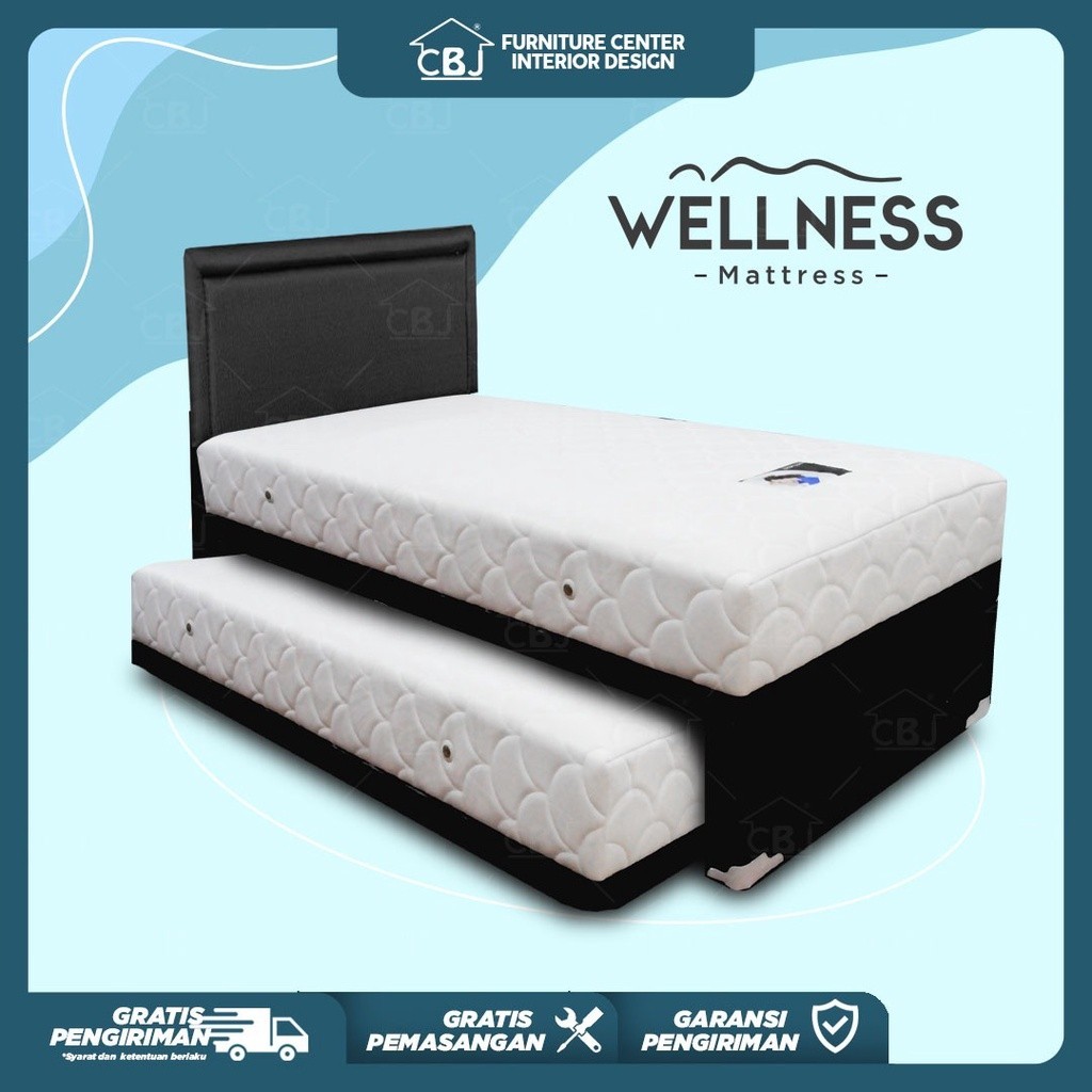 spesail promo meledak Wellness Kasur Spring Bed 2 in 1 Standard - Full Set