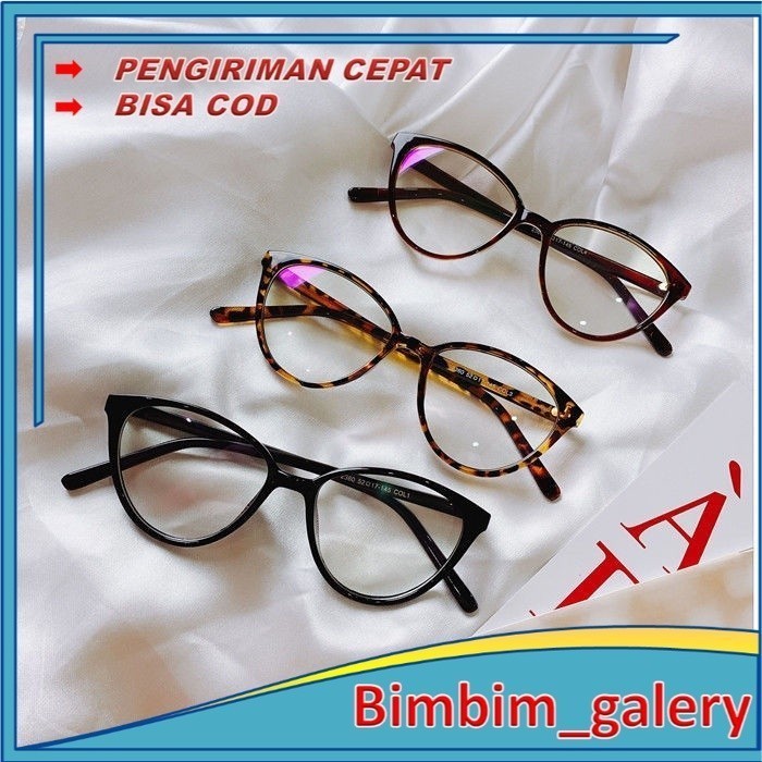 BIMBIM Kacamata Korea Wanita Kacamata Anti Radiasi Wanita Fashion Cat Eye retro flat Eyeglasses