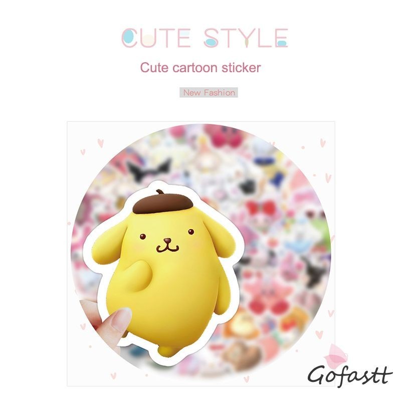 

COD Lucu Stiker Kartun 3D Stiker Tahan Air Gelas Air Stiker Sanrio-G