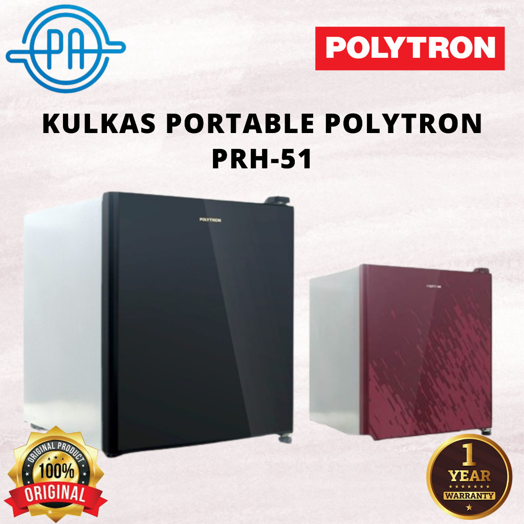 KULKAS PORTABLE MINI POLYTRON PRH51 / PRH-51 / PRH 51 50LITER