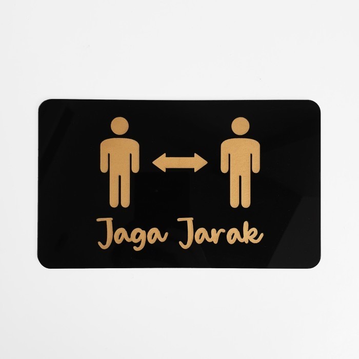 

Promo Terbatas- SIGN AKRILIK Pintu - JAGA JARAK GOLD - 20x12cm - Signage Cafe/Resto