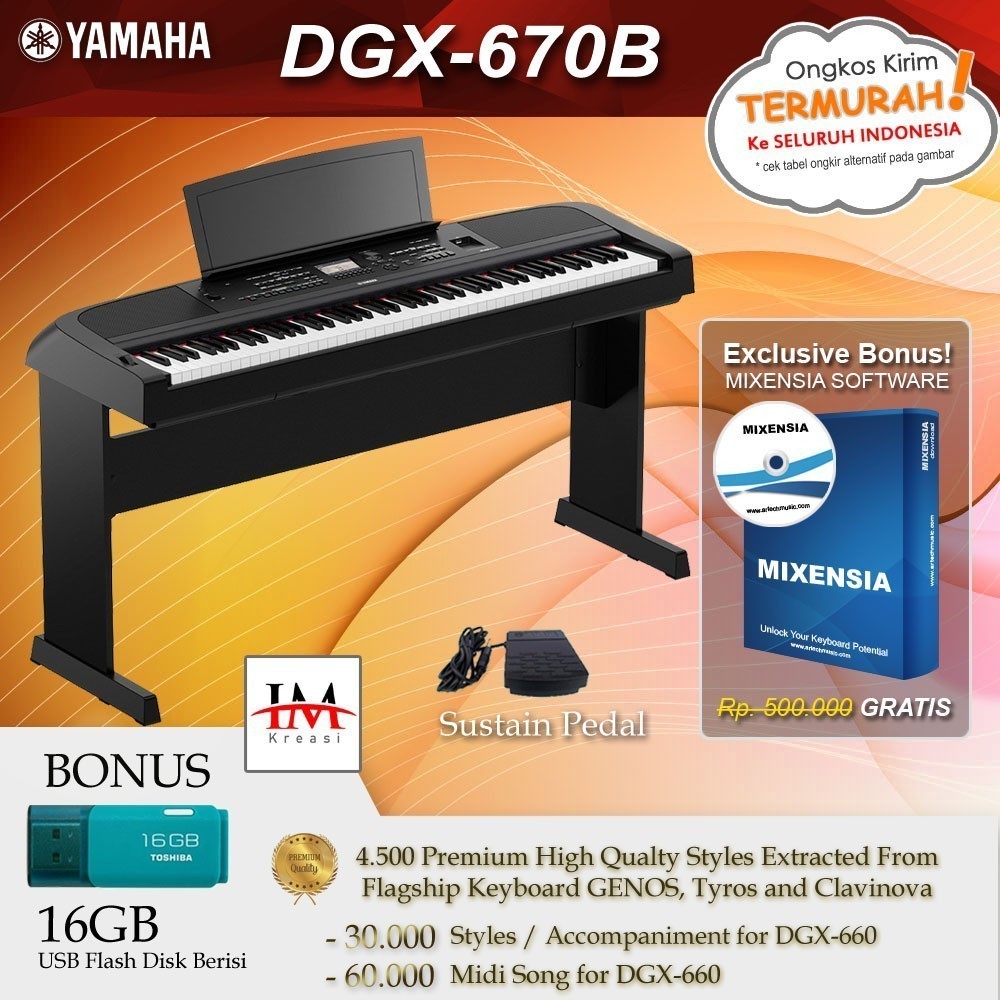 promo spesial Yamaha DGX670 / DGX 670 Digital Piano (penerus DGX660 660)