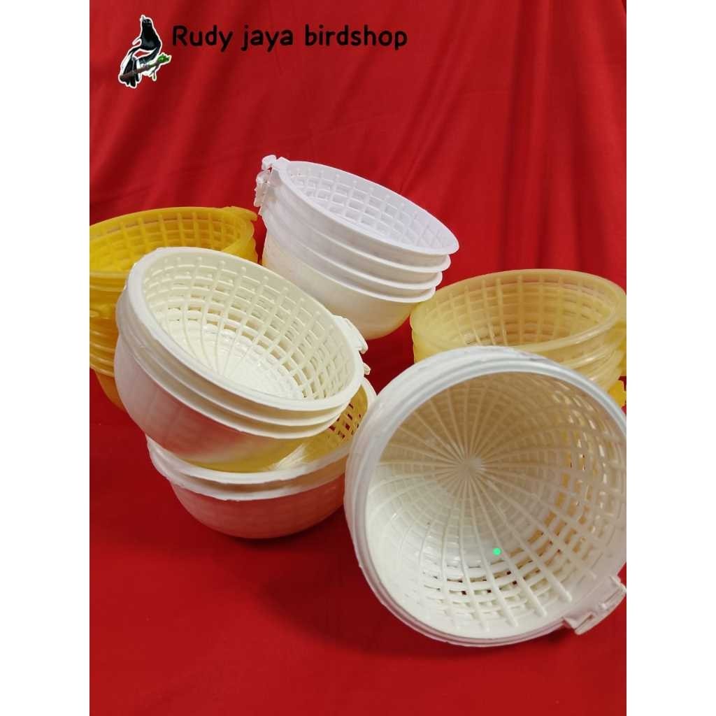 JUAL SARANG BURUNG PLASTIK CETING 1 PAK ISI 60 PCS SARANG TERNAK BREEDING TEMPAT BERTELUR BURUNG KEN