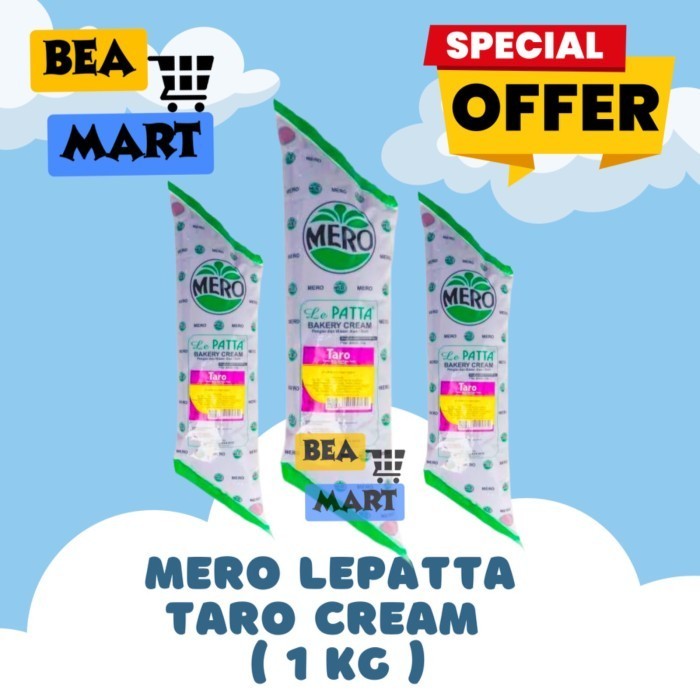 

Mero Lepatta Bakery Cream Rasa Taro 1kg | Lepata Krim Filling Isian Roti Rasa Taro 1 kg