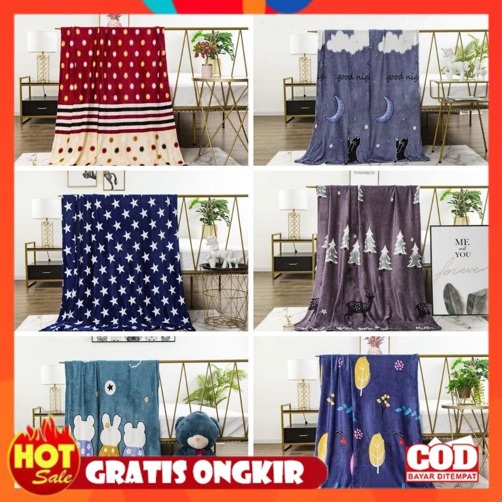 KAIN HALUS ADEM LEMBUT TEBAL / SELIMUT BULU KARAKTER