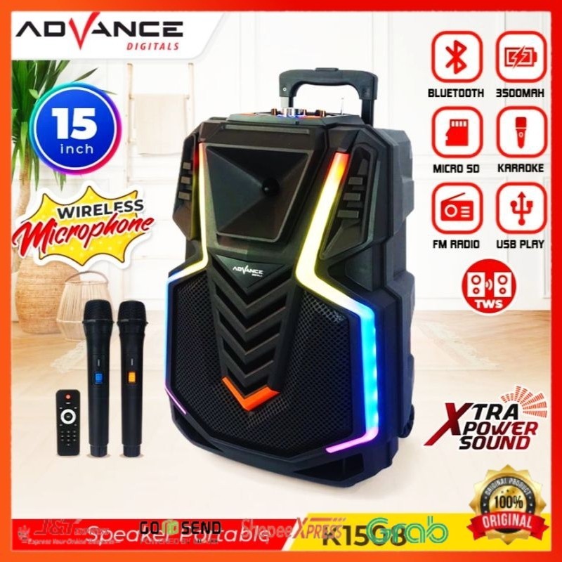 Speaker bluetooth aktif15 inch K1508 Advance