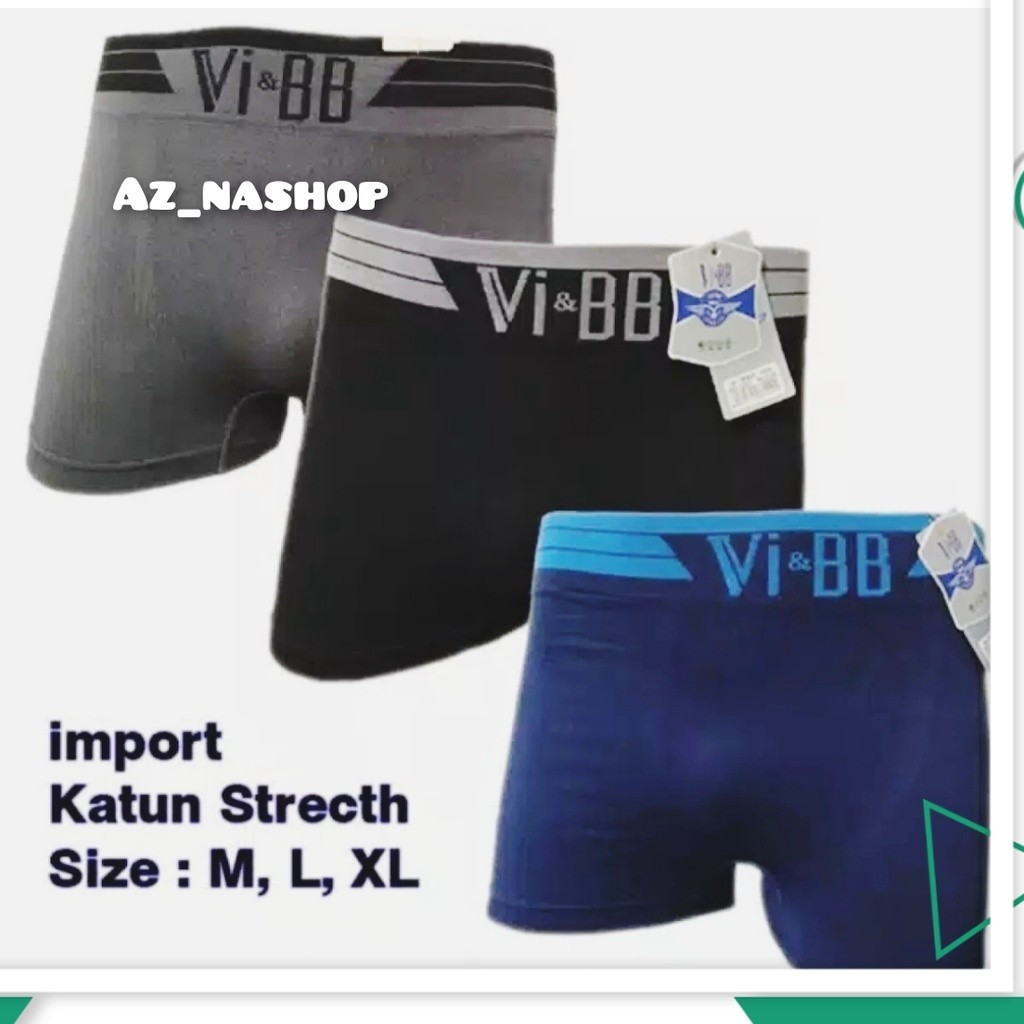 TERLARIS...3 Pcs CELANA DALAM PRIA BOXER V.BB/BOXER PRIA/CELANA DALAM MODEL BOXER