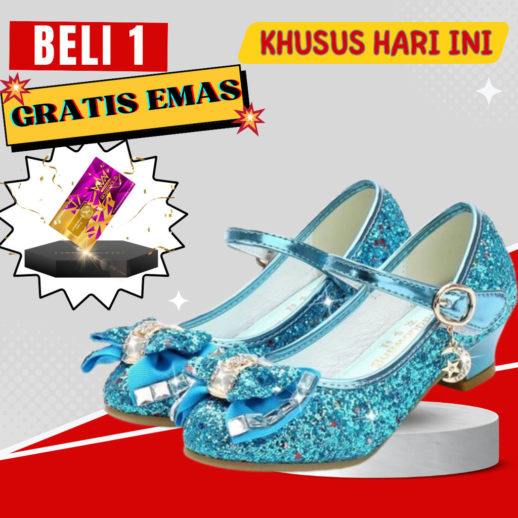 Sepatu Pesta Anak Perempuan Putri Sandal Anak-anak Sepatu Hak Tinggi
