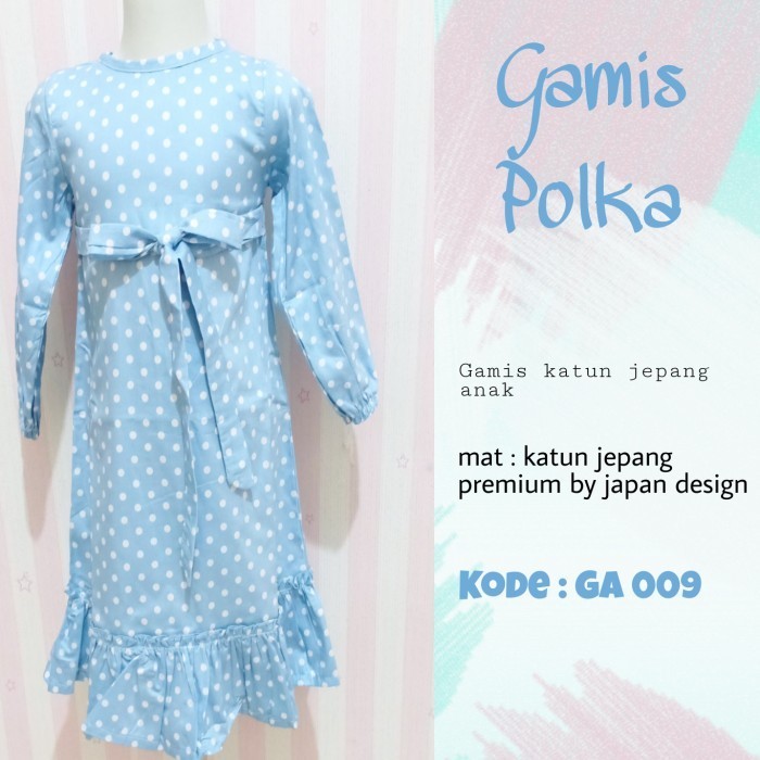 PROMO-Gamis Anak Balita Katun Jepang Ori Japan Design Polkadot