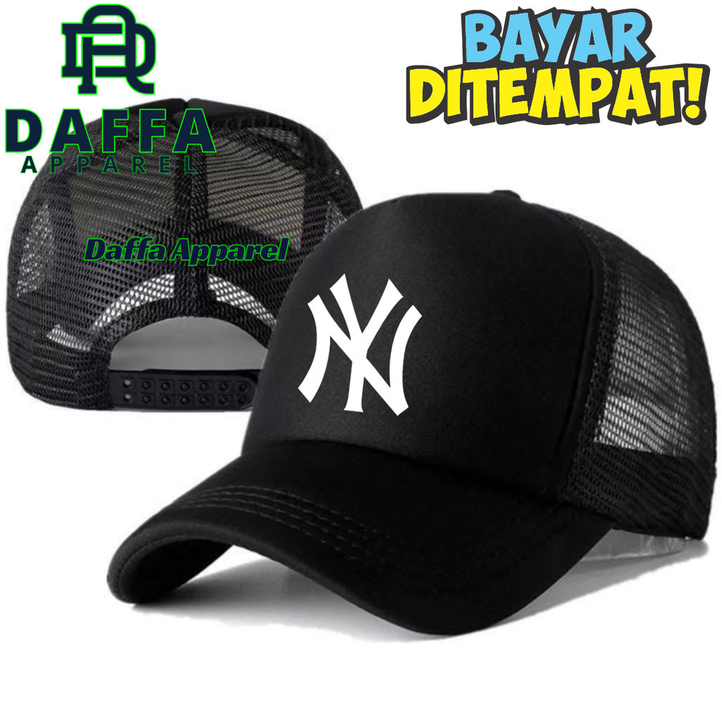 Daffa Apparel Topi Trucker NY - Topi Distro NY Logo - Topi NY Premium - Topi Pria Dewasa - Topi Pria