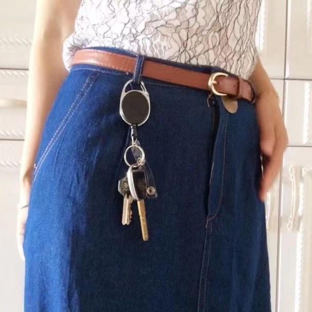 

ID CARD CARABINER/GANTUNGAN KUNCI/Retractable Keychain Flexible-Miss Art