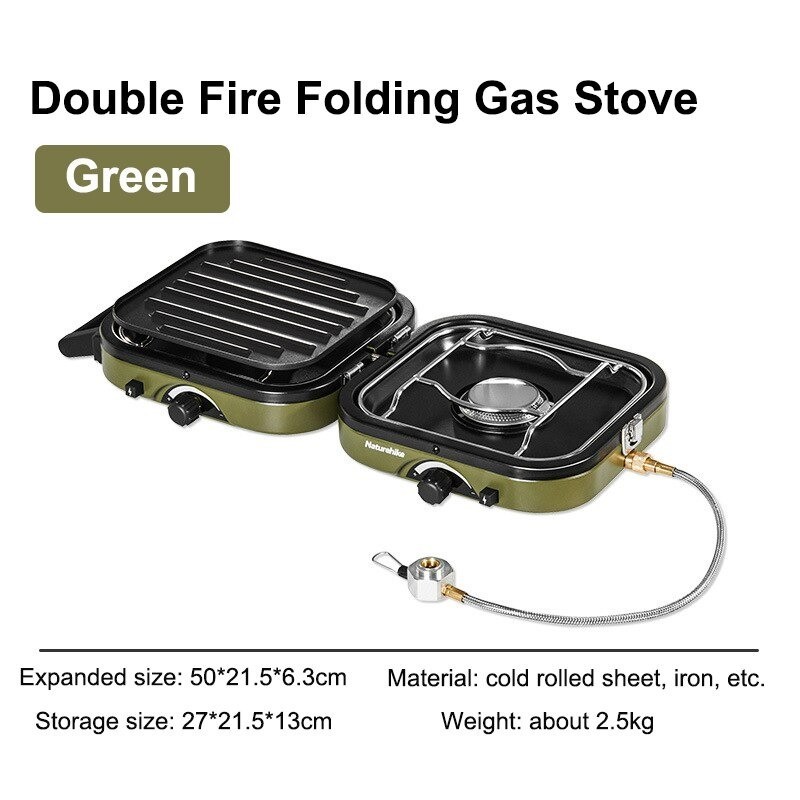 FOLDING GAS STOVE DOUBLE FIRE NATUREHIKE NH22RJ003 []