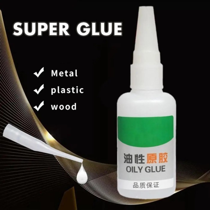 Lem SETAN Super Kuat Oily Glue 50GR Lem Super Glue Serbaguna Cairan Super Perekat Kuat Lem Korea Kay